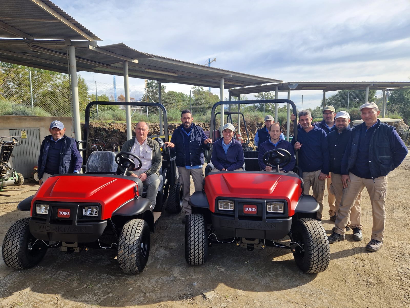 Equipo de greenkeepers de Baviera Golf